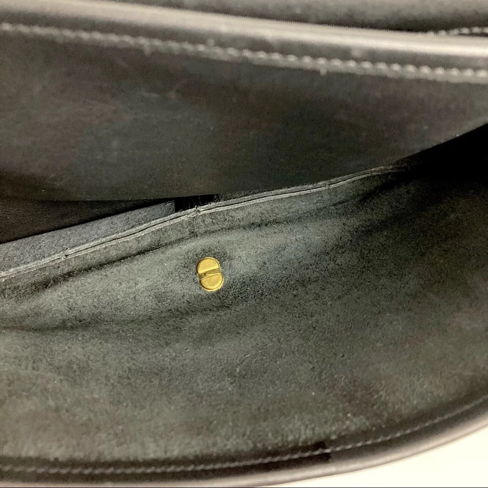 Coach Black Leather Messenger Bag with Gold Hardware - Picture 8 of 9